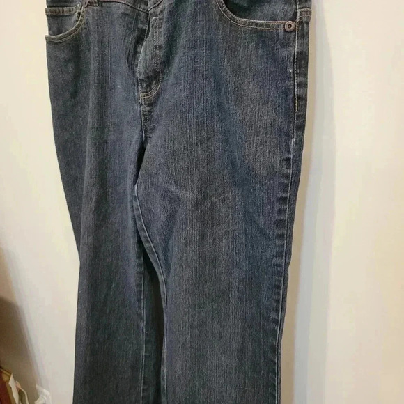 Womans Contrast Blue Jeans sz 15 Junior straight  leg - Picture 6 of 6
